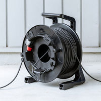 サンワサプライ ドラム付き光ファイバHDMIケーブル(8K対応・ブラック・100m) KM-HD20-UFBD100 1本（直送品）