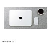 サンワサプライ フェルトデスクマット(W600×D300mm・グレー) MPD-FLT2GY 1個