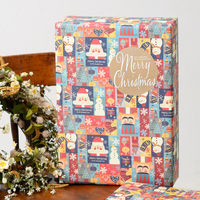 【クリスマス】ヘッズ クリスマスギフトシール丸型ー6/ゴールド XP-6S 1パック（30枚入）