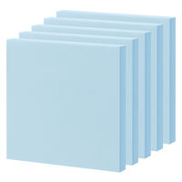 アスクル はたらく ふせん 付箋  75×75mm パステルブルー （正方形） 50冊 （5冊×10箱） オリジナル