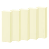 アスクル はたらく ふせん 付箋  50×15mm パステルイエロー （短冊ミニ） 100冊（10冊×10箱） オリジナル