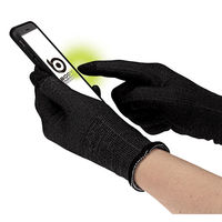 おたふく手袋オタフク JW-145 タッチパネル インナーグローブ S 黒JW-145　1組