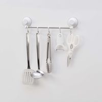 レック プッシュ式吸盤5連フック(可動式) 4.5kg(1本900g) H-671 1セット(5個)