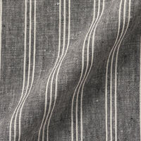 無印良品 麻平織 マルチクロス ランダムストライプ 黒×生成 約50×50cm 1セット（3枚） 良品計画