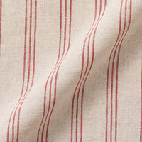 無印良品 麻平織 マルチクロス ランダムストライプ 生成×赤 約50×50cm 1セット（5枚） 良品計画