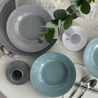 Borgo Delle Tovaglieサービングディッシュ ラウンド スチールグレイ 30×30 CXI955403 1セット(2枚)（直送品）