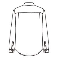 男女兼用シャツ長袖 LL グレー SW1500-B6 1着 サーヴォ（直送品）