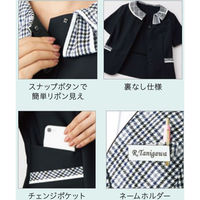 オーバーブラウス 17号 紺 GOBL-2203-K3 1着 サーヴォ（直送品）