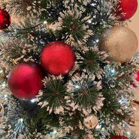 ストア・エキスプレス ブラシポットラグジュアリーツリーセット 高さ210×幅86cm【クリスマス】 8162-2180 1セット（直送品）