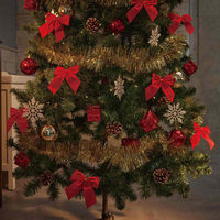 ストア・エキスプレス スタンダードツリーセット レッド 高さ210×幅86cm【クリスマスツリー】 8162-2198 1セット（直送品）