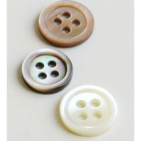 日本紐釦貿易(Nippon Chuko) 日本紐釦貿易 シャツボタン 10個入 φ11.5mm 黒 LW1017-11BL　5袋/10個入（直送品）