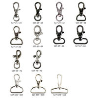 日本紐釦貿易 バッグ用ナスカン 内径0.6x3.2cm シルバー 10個入 S27-21 手芸用品 S27-21-S 1セット(5袋)