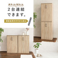 【軒先渡し】萩原 シューズラック 幅600×奥行370×高さ950mm ホワイト RSR-1702WH 1台（直送品）