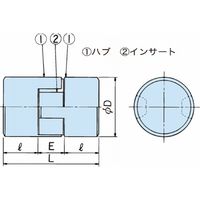 椿本チエイン ジョーフレックス L090ーMー20Jー22J 1セット(2個)（直送品）