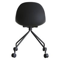 【軒先渡し】関家具 クラッシュプロジェクト yuu エッグ デスクチェア 肘無 ブラック 316955 1脚（直送品）