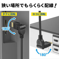 HDMIケーブル 2m ハイスピード （3Dコネクタ） KM-HD20-3D20N 1個 サンワサプライ
