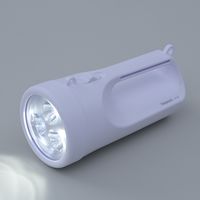 LED懐中電灯 1500lx 強力ライト 防災 変換用スペーサー付 ハピソン 単1でも単3でも使える 電池別売 YF-102-W/AL 1個 オリジナル