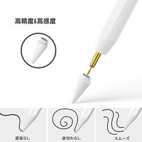 タッチペン スタイラスタッチペン アクティブタッチペン ipad対応 ペン先1.5mm VV-TPEN3-W 1本