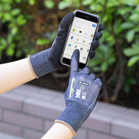 【天然ゴム背抜き手袋】 ウィード 「現場のチカラ」 タッチパネル対応 天然ゴム背抜き手袋 5双入 Mサイズ  オリジナル