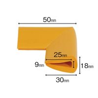 カーボーイ 安心クッションはさみこみ型コーナー用 ブラウン 18mmX50mmX30mmX9mmX25mm AC-156 1セット(14個)（直送品）