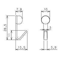 日軽産業 Jフック・スリム ホワイト 2個入 MJ-026W 1セット(28個:2個×14セット)（直送品）