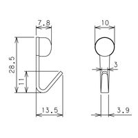日軽産業 Jフック・スリム シルバー 2個入 MJ-026E 1セット(28個:2個×14セット)（直送品）