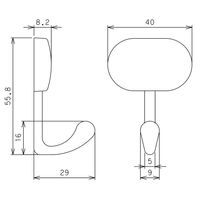日軽産業 コートフック・ダブル ニッケルメッキ MJ-021W 1セット(8セット)（直送品）