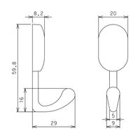 日軽産業 コートフック・シングル ニッケルメッキ MJ-022W 1セット(8セット)（直送品）