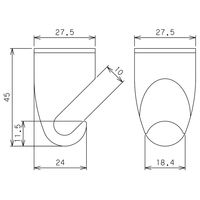 日軽産業 天井フック ホワイト 2セット入 MC-004W 1セット(16セット:2セット×8パック)（直送品）