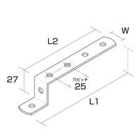 三基鋼業 ジョイント金具 19型Z クローム 2mm×19mm×177mm×127mm 19Z3310-6 1セット(10個)（直送品）