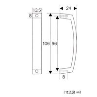和気産業 スクエアハンドル マットブラック 100mm BH1167 1セット(4個)（直送品）