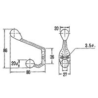 和気産業 バラ 木ノ葉帽子掛 BH-632 1セット(6個)（直送品）