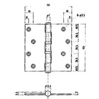 和気産業 カラー角丁番 BKー488 102MM シルバー 1セット(4個)（直送品）