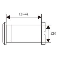 和気産業 ドアビュアー クロ VA-250 1セット(4個)（直送品）