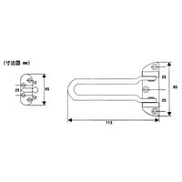 和気産業 ドアガード内開用 ブロンズ VA-258 1セット(2個)（直送品）