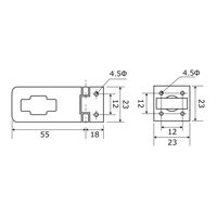 和気産業 ステンストップ掛金 EXー55mm VD-042 1セット(6個)（直送品）