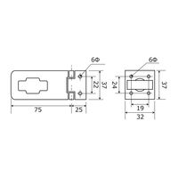和気産業 ステンストップ掛金 EXー75mm VD-044 1セット(4個)（直送品）