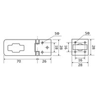 和気産業 ステンストップ掛金 EXー70mm VD-043 1セット(4個)（直送品）
