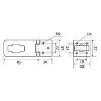 和気産業 ステンストップ掛金 EXー85mm VD-045 1セット(4個)（直送品）