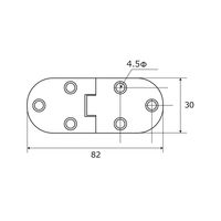 和気産業 ミシン丁番 クローム VF-121 1セット(4個)（直送品）