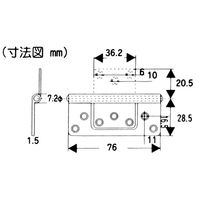 和気産業 厚口フラッシュ丁番 76mm ブラウン VF-032 1セット(6個)（直送品）