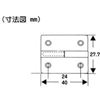和気産業 鉄抜丁番右ヌキ クローム VF-100 1セット(10個)（直送品）