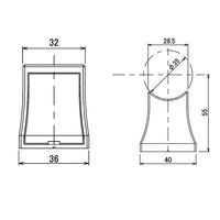 和気産業 ぬくもり手すりNLT 直受 NLT02W ホワイト 1セット(4個)（直送品）