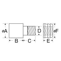 和気産業 ケルダボ クローム ML510 8mm×6mm 4組入 1セット(64個:4個×16セット)（直送品）