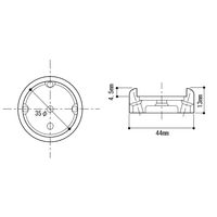 和気産業 ぬくもり手すりNES 受金具 エンドベース ブロンズ NES08B 1セット(6個)（直送品）