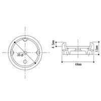 和気産業 ぬくもり手すりNLT 受金具 エンドベース シルバー NLT08S 1セット(6セット)（直送品）