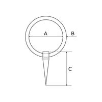 和気産業 丸掛金 60mm BH-407 1セット(6個)（直送品）
