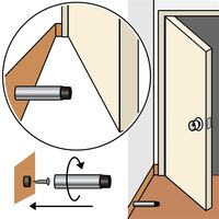 和気産業 スリム円筒戸当り BH-800 1セット(4個)（直送品）