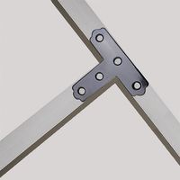 和気産業 カラー隅金 T字 黒 67×54mm IH-007 1セット(46枚)（直送品）