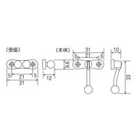 和気産業 三ツ玉下り 小 VB-061 1セット(6個)（直送品）